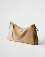 Prada Aimée Large Re-Nylon and Leather Shoulder Bag With Padlock - Image 5